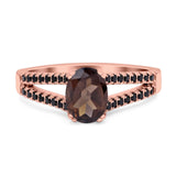 Oval Natural Stone Split Shank Ring
