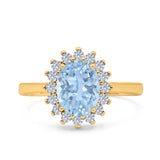 Art Deco Oval Natural Stone Floral Ring