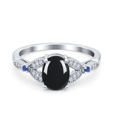Oval Natural Stone Leaf Design Beaded Ring