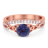 Two Piece Round Trinity Ring