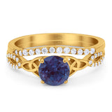 Two Piece Round Trinity Ring