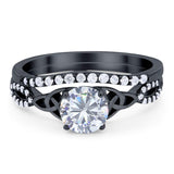 Two Piece Round Trinity Ring