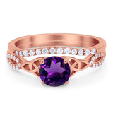 Two Piece Round Trinity Ring