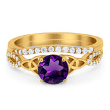 Two Piece Round Trinity Ring