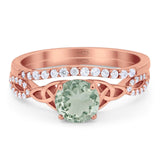 Two Piece Round Trinity Ring