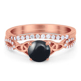 Two Piece Round Trinity Ring