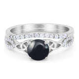 Two Piece Round Trinity Ring