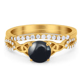 Two Piece Round Trinity Ring