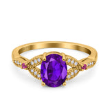 Oval Natural Stone Leaf Design Wedding Ring