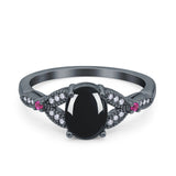 Oval Natural Stone Leaf Design Wedding Ring