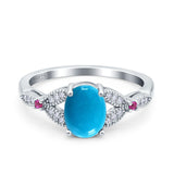 Oval Natural Stone Leaf Design Wedding Ring