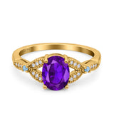 Oval Natural Stone Leaf Design Wedding Ring