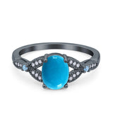 Oval Natural Stone Leaf Design Wedding Ring