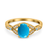 Oval Natural Stone Leaf Design Wedding Ring