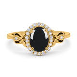 Oval Halo Split Shank Twisted Ring