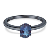 Oval Natural Stone Cathedral Ring