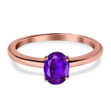 Oval Natural Stone Cathedral Ring