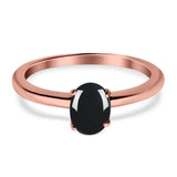 Oval Natural Stone Cathedral Ring