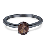 Oval Natural Stone Cathedral Ring