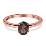Oval Natural Stone Cathedral Ring