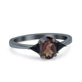 Three Stone Oval Natural Stone Trio Ring