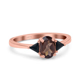 Three Stone Oval Natural Stone Trio Ring