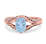 Two Tone Oval Natural Stone Ring