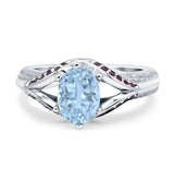 Two Tone Oval Natural Stone Ring
