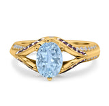 Two Tone Oval Natural Stone Ring