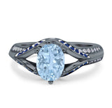 Two Tone Oval Natural Stone Ring