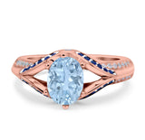 Two Tone Oval Natural Stone Ring