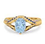 Two Tone Oval Natural Stone Ring