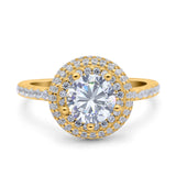 Art Deco Round Natural Stone Ring