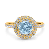 Art Deco Round Natural Stone Ring