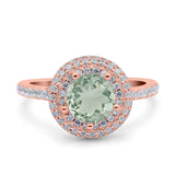 Art Deco Round Natural Stone Ring