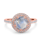 Art Deco Round Natural Stone Ring