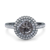 Art Deco Round Natural Stone Ring