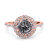 Art Deco Round Natural Stone Ring