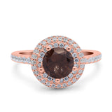 Art Deco Round Natural Stone Ring