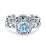 Two Piece Round Natural Stone Ring