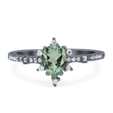 Pear Teardrop Natural Stone Cluster Ring
