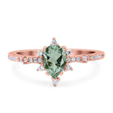 Pear Teardrop Natural Stone Cluster Ring