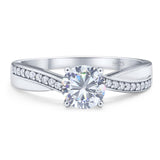 Vintage Style Round Natural Stone Twisted Ring