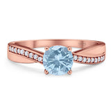 Vintage Style Round Natural Stone Twisted Ring