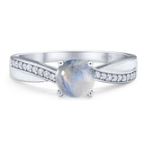 Vintage Style Round Natural Stone Twisted Ring