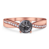 Vintage Style Round Natural Stone Twisted Ring