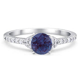 Art Deco Round Natural Stone Ring