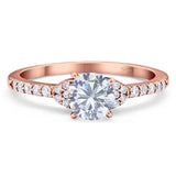 Art Deco Round Natural Stone Ring