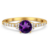 Art Deco Round Natural Stone Ring