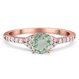 Art Deco Round Natural Stone Ring